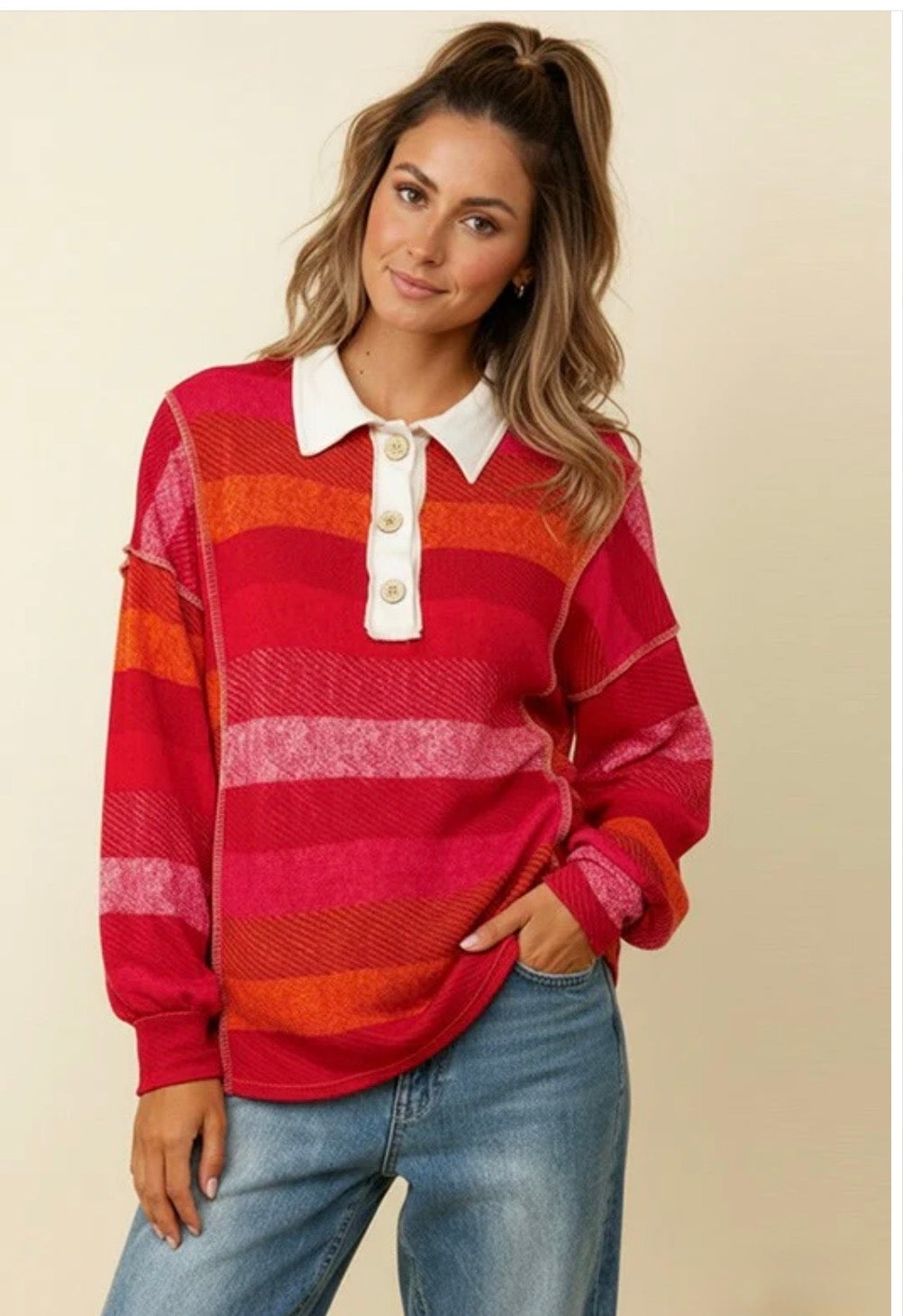 Chelsea Relaxed Striped Pullover